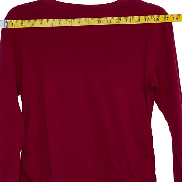 Two Hearts Maternity Long Sleeve Top Ruched Sides Floral Design Maternity Wear M - Picture 10 of 12